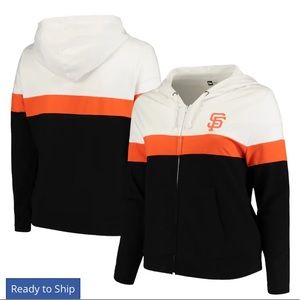 SF Giants New Era Women's Plus Sz FullZip Hoodie